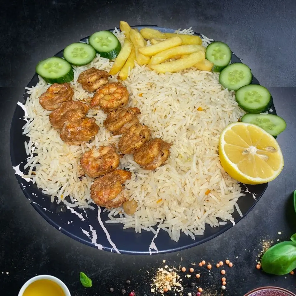 وجبة جمبري مشوي